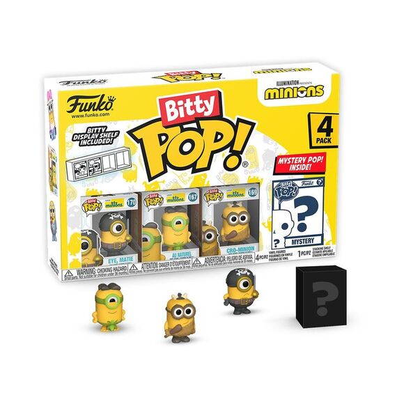 Funko POP! Bitty Minions, 4-Pack, Series 1 (Eye Matie) - Picture 1 of 5